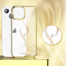 Заредете изображение във визуализатора на галерията – Kingxbar Sky Series luxury case with Swarovski crystals for iPhone 13 gold (Guard) - TopMag
