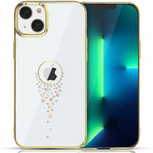 Заредете изображение във визуализатора на галерията – Kingxbar Sky Series luxury case with Swarovski crystals for iPhone 13 gold (Teardrop) - TopMag
