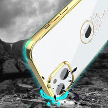 Заредете изображение във визуализатора на галерията – Kingxbar Sky Series luxury case with Swarovski crystals for iPhone 13 gold (Teardrop) - TopMag
