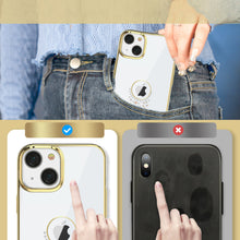 Заредете изображение във визуализатора на галерията – Kingxbar Sky Series luxury case with Swarovski crystals for iPhone 13 gold (Teardrop) - TopMag
