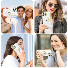 Заредете изображение във визуализатора на галерията – Kingxbar Moon Series luxury case with Swarovski crystals for iPhone 13 Pro gold (Butterfly) - TopMag
