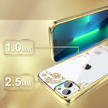 Заредете изображение във визуализатора на галерията – Kingxbar Moon Series luxury case with Swarovski crystals for iPhone 13 pink-gold - TopMag
