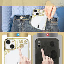 Заредете изображение във визуализатора на галерията – Kingxbar Moon Series luxury case with Swarovski crystals for iPhone 13 pink-gold - TopMag
