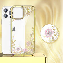Заредете изображение във визуализатора на галерията – Kingxbar Moon Series luxury case with Swarovski crystals for iPhone 13 Pro pink-gold - TopMag

