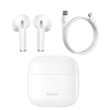 Заредете изображение във визуализатора на галерията – Baseus E8 wireless Bluetooth 5.0 TWS Earbuds earphones waterproof IPX5 white (NGE8-02) - TopMag

