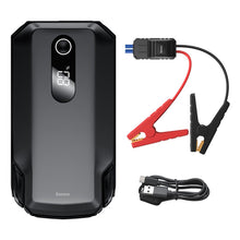 Заредете изображение във визуализатора на галерията – Baseus powerbank Power Starter Jump Starter device booster 2000mAh 12V (2000A / 1000A) + crocodile cables black (CGNL020001) - TopMag
