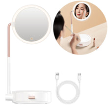 Заредете изображение във визуализатора на галерията – Baseus Smart Beauty Series Lighted Makeup Mirror with Storage Box white (DGZM-02) - TopMag

