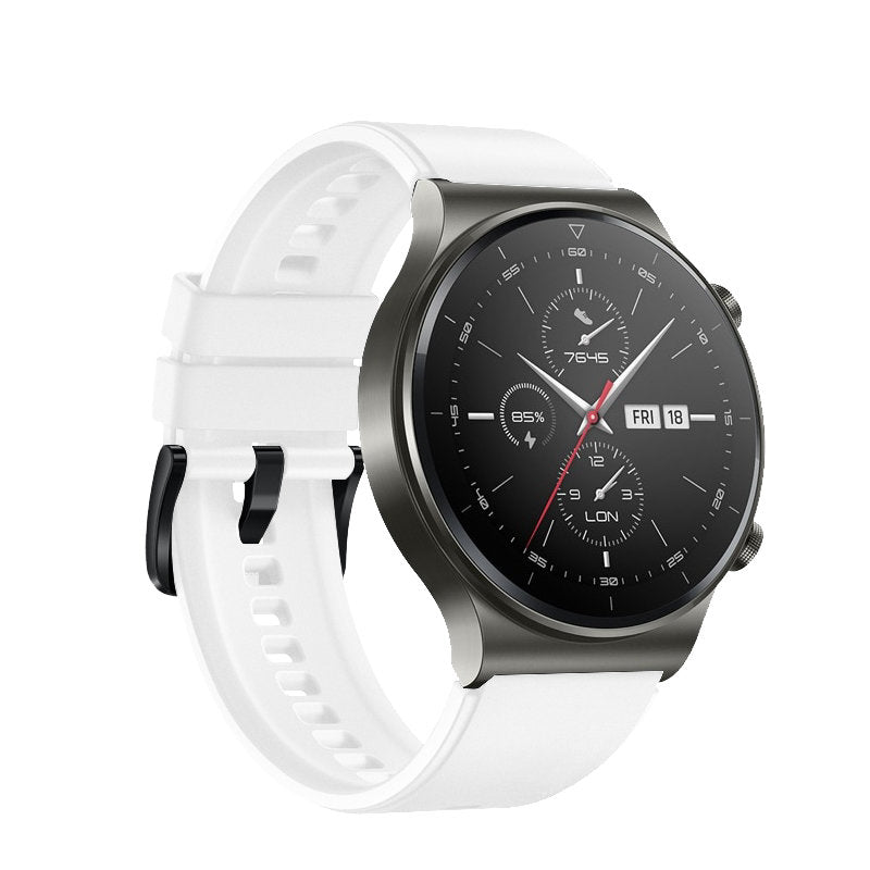 Silicone strap for Huawei Watch GT / GT2 / GT2 Pro smartwatch white - TopMag