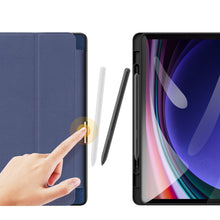 Заредете изображение във визуализатора на галерията – Dux Ducis Domo Samsung Galaxy Tab S9 FE case with stand - blue
