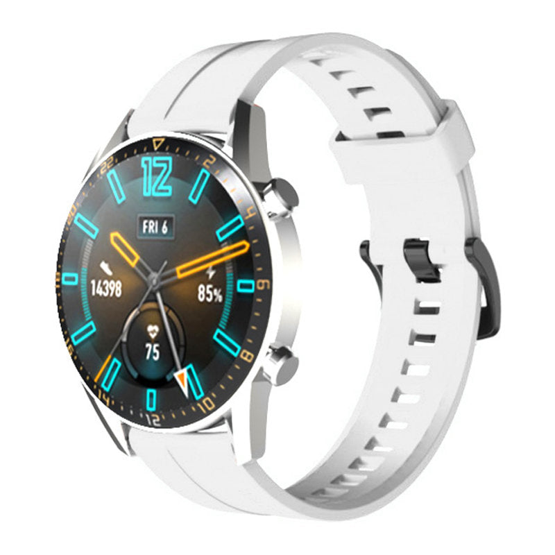Silicone strap for Huawei Watch GT / GT2 / GT2 Pro smartwatch white - TopMag