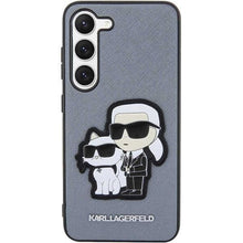 Заредете изображение във визуализатора на галерията – Karl Lagerfeld KLHCS23SSANKCPG S23 S911 hardcase grey/grey Saffiano Karl &amp; Choupette
