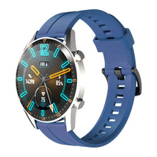 Заредете изображение във визуализатора на галерията – Silicone strap for Huawei Watch GT / GT2 / GT2 Pro blue smartwatch - TopMag
