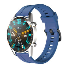Заредете изображение във визуализатора на галерията – Silicone strap for Huawei Watch GT / GT2 / GT2 Pro blue smartwatch - TopMag

