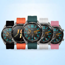 Заредете изображение във визуализатора на галерията – Silicone strap for Huawei Watch GT / GT2 / GT2 Pro blue smartwatch - TopMag

