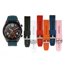 Заредете изображение във визуализатора на галерията – Silicone strap for Huawei Watch GT / GT2 / GT2 Pro blue smartwatch - TopMag
