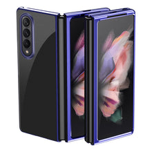 Заредете изображение във визуализатора на галерията – Plating Case hard case Electroplating frame Cover for Samsung Galaxy Z Fold 3 blue - TopMag
