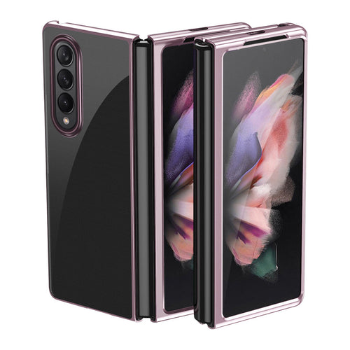 Plating Case hard case Electroplating frame Cover for Samsung Galaxy Z Fold 3 pink - TopMag