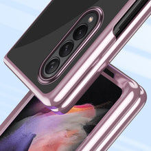 Заредете изображение във визуализатора на галерията – Plating Case hard case Electroplating frame Cover for Samsung Galaxy Z Fold 3 pink - TopMag
