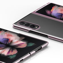 Заредете изображение във визуализатора на галерията – Plating Case hard case Electroplating frame Cover for Samsung Galaxy Z Fold 3 pink - TopMag
