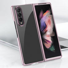 Заредете изображение във визуализатора на галерията – Plating Case hard case Electroplating frame Cover for Samsung Galaxy Z Fold 3 pink - TopMag
