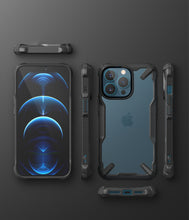 Заредете изображение във визуализатора на галерията – Ringke Fusion X durable PC Case with TPU Bumper for iPhone 13 Pro Max black (FX555E55) - TopMag
