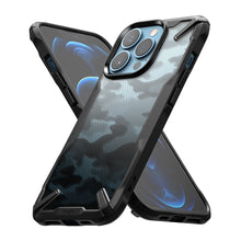 Заредете изображение във визуализатора на галерията – Ringke Fusion X Design durable PC Case with TPU Bumper for iPhone 13 Pro Max black (FX555E73) - TopMag
