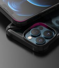 Заредете изображение във визуализатора на галерията – Ringke Fusion X Design durable PC Case with TPU Bumper for iPhone 13 Pro Max black (FX555E73) - TopMag
