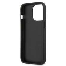 Заредете изображение във визуализатора на галерията – Karl Lagerfeld KLHCP13LPKMK iPhone 13 Pro / 13 6,1" czarny/black hardcase Leather Ikonik Karl`s Head Metal
