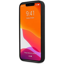 Заредете изображение във визуализатора на галерията – Guess GUHCP13XLSLMGBK iPhone 13 Pro Max 6.7" black/black hardcase Silicone Script Gold Logo
