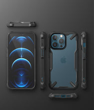 Заредете изображение във визуализатора на галерията – Ringke Fusion X durable PC Case with TPU Bumper for iPhone 13 Pro black (FX550E55) - TopMag

