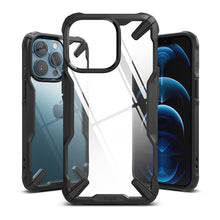 Заредете изображение във визуализатора на галерията – Ringke Fusion X durable PC Case with TPU Bumper for iPhone 13 Pro black (FX550E55) - TopMag

