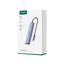 Заредете изображение във визуализатора на галерията – HUB USB-C - 2 x USB-A / 2 x USB-C 20 cm Ugreen CM473 - gray

