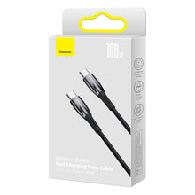 Заредете изображение във визуализатора на галерията – Baseus Glimmer Series cable with fast charging USB-C 480Mb/s PD 100W 1m black
