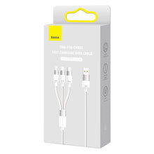 Заредете изображение във визуализатора на галерията – Baseus StarSpeed 3in1 cable USB-A - Micro-USB / Lightning / USB-C 3.5A 1.2m white
