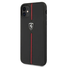 Заредете изображение във визуализатора на галерията – Ferrari FEOMSHCN61BK iPhone 11 6,1" / Xr czarny/black hardcase Off Track Leather Nylon Stripe - TopMag
