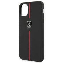 Заредете изображение във визуализатора на галерията – Ferrari FEOMSHCN61BK iPhone 11 6,1" / Xr czarny/black hardcase Off Track Leather Nylon Stripe - TopMag
