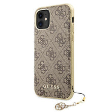 Заредете изображение във визуализатора на галерията – Guess GUHCN61GF4GBR iPhone 11 6,1" / Xr brown/brązowy hard case 4G Charms Collection - TopMag
