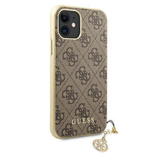 Заредете изображение във визуализатора на галерията – Guess GUHCN61GF4GBR iPhone 11 6,1" / Xr brown/brązowy hard case 4G Charms Collection - TopMag
