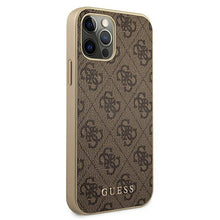 Заредете изображение във визуализатора на галерията – Guess GUHCP12MG4GB iPhone 12/12 Pro 6,1" brązowy/brown hard case 4G Collection - TopMag
