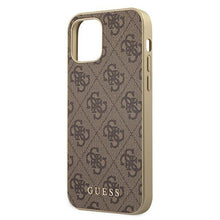Заредете изображение във визуализатора на галерията – Guess GUHCP12MG4GB iPhone 12/12 Pro 6,1" brązowy/brown hard case 4G Collection - TopMag
