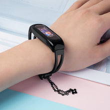 Заредете изображение във визуализатора на галерията – Replacment metal band bracelet strap for Xiaomi Mi Band 6 / 5 / 4 / 3 black - TopMag
