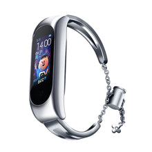 Заредете изображение във визуализатора на галерията – Replacment metal band bracelet strap for Xiaomi Mi Band 6 / 5 / 4 / 3 silver - TopMag

