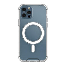 Заредете изображение във визуализатора на галерията – Clear Magnetic Case MagSafe durable gel flexible case for iPhone 13 mini transparent - TopMag
