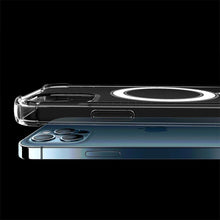 Заредете изображение във визуализатора на галерията – Clear Magnetic Case MagSafe durable gel flexible case for iPhone 13 mini transparent - TopMag
