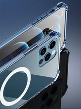 Заредете изображение във визуализатора на галерията – Clear Magnetic Case MagSafe durable gel flexible case for iPhone 13 mini transparent - TopMag
