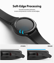 Заредете изображение във визуализатора на галерията – Ringke IDGL 4pcs Tempered Glass for Samsung Galaxy Watch 4 Classic 46mm on a Rake (G4as056) - TopMag
