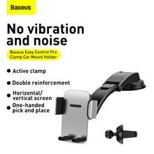 Заредете изображение във визуализатора на галерията – Baseus car holder 2in1 to center console + air vent easy control pro clamp silver suyk010012 - TopMag
