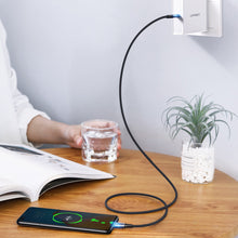 Заредете изображение във визуализатора на галерията – Ugreen cable USB Type C - USB Type C Power Delivery 100W Quick Charge FCP 5A 3m gray cable (90120 US316) - TopMag
