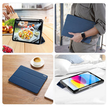 Заредете изображение във визуализатора на галерията – Dux Ducis Domo case iPad 10.9'' 2022 (10 gen.) smart cover stand blue
