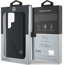 Заредете изображение във визуализатора на галерията – Original Case - hardcase Leather Curved Stitches MEHCS24L23RBCSK for Samsung Galaxy S24 Ultra Black
